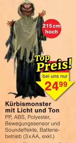 Jawoll Kürbismonster mit Licht und Ton Angebot