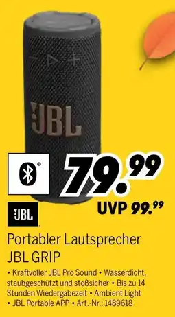 MEDIMAX JBL Portable Lautsprecher JBL GRIP Angebot