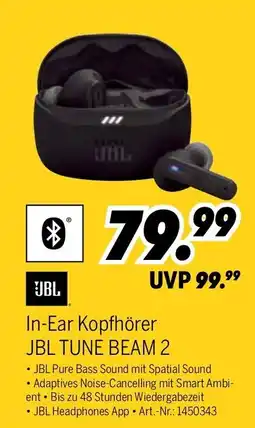 MEDIMAX JBL In-Ear Kopfhörer JBL TUNE BEAM 2 Angebot