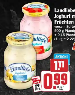 HIT Ländliebe Joghurt mit Früchten Angebot