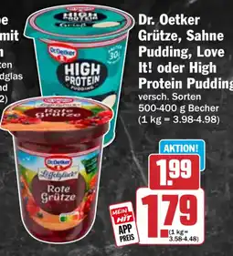 HIT Dr. Oetker Grütze, Sahne Pudding, Love It! oder High Protein Pudding Angebot