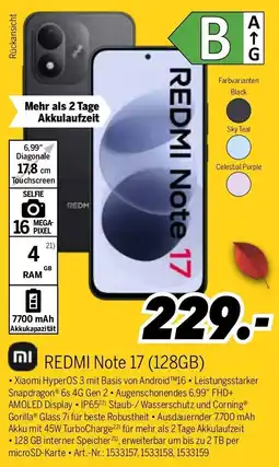 MEDIMAX REDMI Note 17 (128GB) Angebot