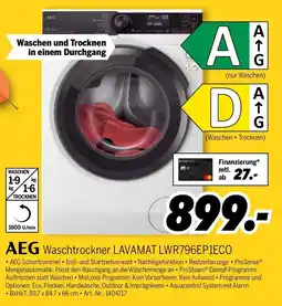 MEDIMAX AEG Waschtrockner LAVAMAT LWR796EP1ECO Angebot