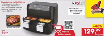 Netto Marken-Discount Maxxmee Doppelkammer Heißluftfritteuse Angebot