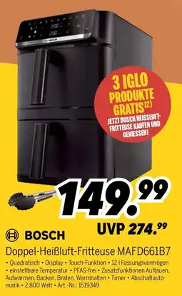 MEDIMAX BOSCH Doppel-Heißluft-Fritteuse MAFD661B7 Angebot