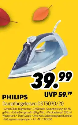 MEDIMAX PHILIPS Dampfbügeleisen DST5030/20 Angebot