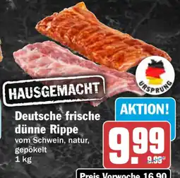 HIT HAUSGEMACHT Deutsche frische dünne Rippe Angebot