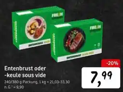 KONSUM FREIH Entenbrust oder -keule sous vide Angebot