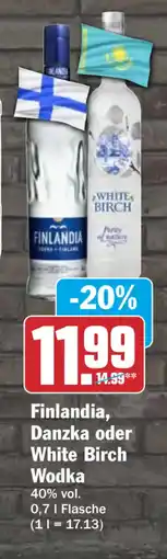 HIT Finlandia, Danzka oder White Birch Wodka Angebot
