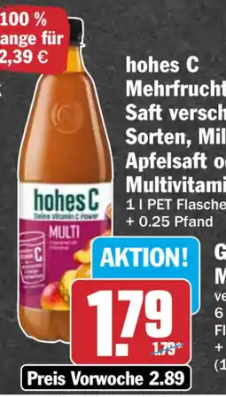 HIT hohes C Mehrfrucht Saft Angebot