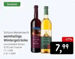 KONSUM Schloss Wackerbarth weinhaltige Wintergetränke Angebot