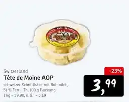 KONSUM Tête de Moine AOP Angebot