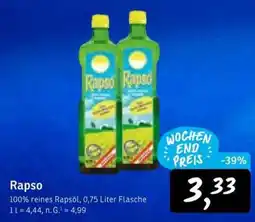 KONSUM Rapso 100% reines Rapsöl Angebot