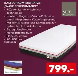 porta KALTSCHAUM-MATRATZE "WAVE PERFORMANCE" Angebot