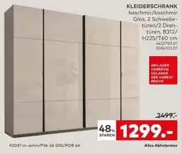 porta KLEIDERSCHRANK kaschmir/kaschmir Glas Angebot
