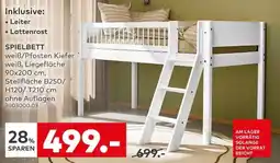 porta SPIELBETT weiB/Pfosten Kiefer Angebot