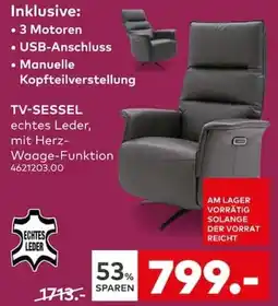porta TV-SESEL echtes Leder Angebot