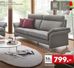 porta SOFA, Stoffbezug, Metallfüße, ohne Zierkissen Angebot