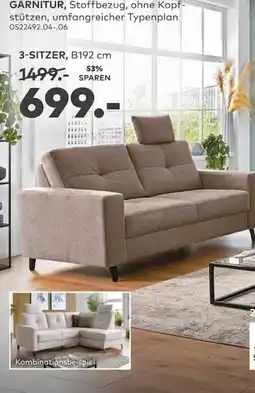 porta GARNITUR, Stoffbezug, ohne Kopfstützen Angebot