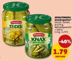 PENNY Hengstenberg Gewürzgurken Angebot