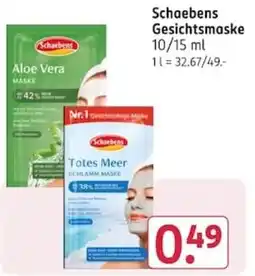 Rossmann Schaebens Gesichtsmaske Angebot