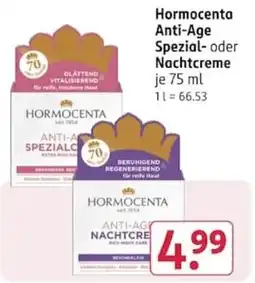Rossmann Hormocenta Anti-Age Spezial- oder Nachtcreme Angebot