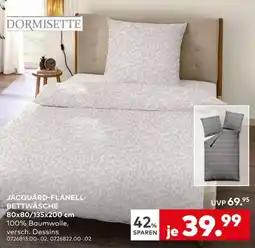 porta DORMISETTE JACQUARD-FLANELL-BETTWÄSCHE Angebot