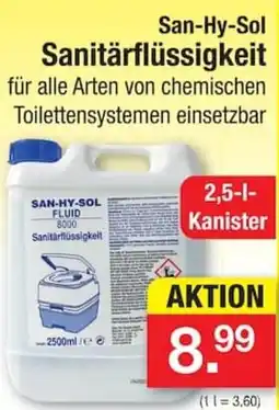 Zimmermann San-Hy-Sol Sanitärflüssigkeit Angebot