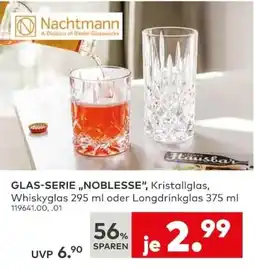 porta GLAS-SERIE „NOBLESSE“, Kristallglas, Whiskyglas oder Longdrinkglas Angebot