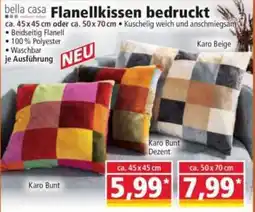 Norma bella casa Flanellkissen bedruckt Angebot