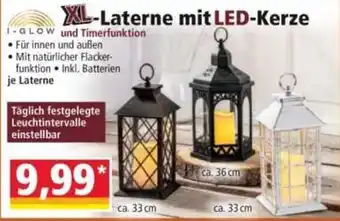 I-GLOW XL-Laterne mit LED-Kerze