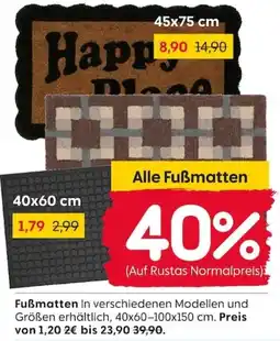 Rusta Alle Fußmatten Angebot
