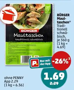 PENNY BÜRGER Maultaschen Angebot