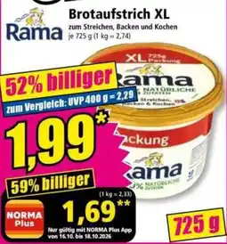Norma Rama Brotaufstrich XL Angebot