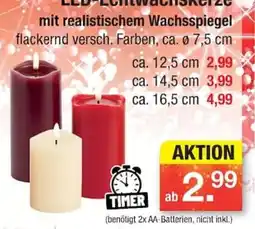 Zimmermann LED-Lichtwachskerze mit realistischem Wachsspiegel Angebot