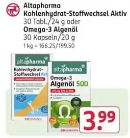 Rossmann Altapharma Kohlenhydrat-Stoffwechsel Aktiv Angebot