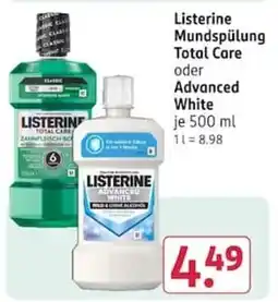 Rossmann Listerine Mundspülung Angebot