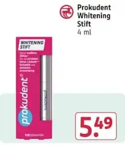 Rossmann Prokudent Whitening Stift Angebot