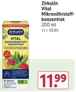 Rossmann Zirkulin Vital Mikronährstoffkonzentrat Angebot
