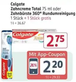 Rossmann Colgate Zahncreme Total Angebot