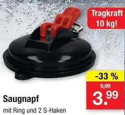 Zimmermann Saugnapf mit Ring und 2 S-Haken Angebot