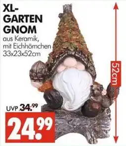 Wreesmann XL-GARTEN GNOM aus Keramik, mit Eichhörnchen Angebot