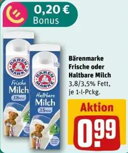 nahkauf Bärenmarke Frische oder Haltbare Milch Angebot