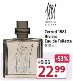 Rossmann Cerruti 1881 Riviera Eau de Toilette Angebot