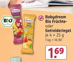 Rossmann Babydream Bio Früchte- oder Getreideriegel Angebot