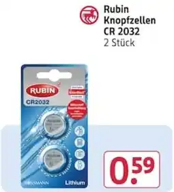 Rossmann Rubin Knopfzellen CR 2032 Angebot