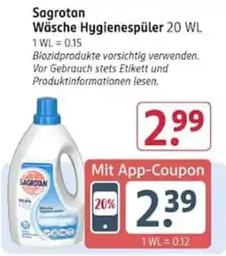 Rossmann Sagrotan Wäsche Hygienespüler Angebot