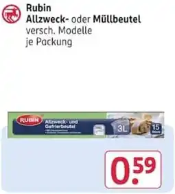 Rossmann Rubin Allzweck- oder Müllbeutel Angebot