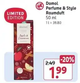 Rossmann Domol Perfume & Style Raumduft Angebot