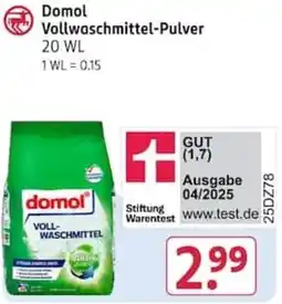 Rossmann Domol Vollwaschmittel-Pulver Angebot